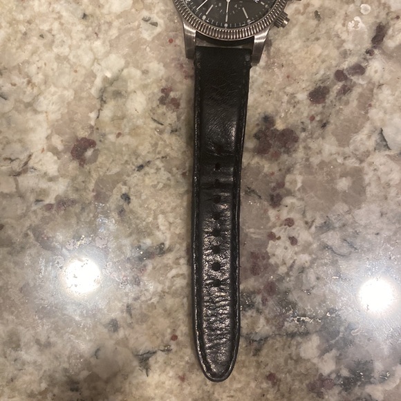 Burberry chronograph watch w/ leather band - Picture 2 of 6